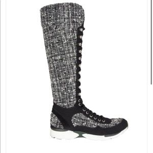 Limited Edition Chanel tweed sneaker boot